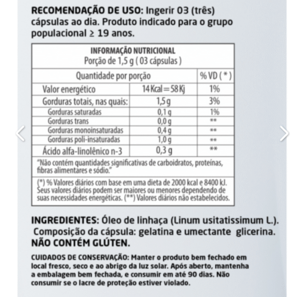 Óloe de linhaça rico em ômega 3, 6, e 9 - Imagem 2